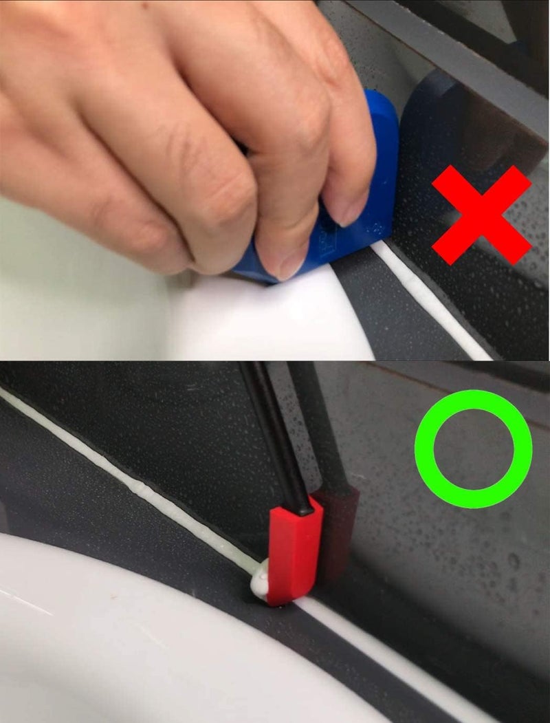 ORX PLUS TOOLS ORXPLUS TOOLS 10pcs Caulking Tool Kit Silicone Finishing Tool for Tight Areas Bathroom Kitchen Window Sink - Image 5